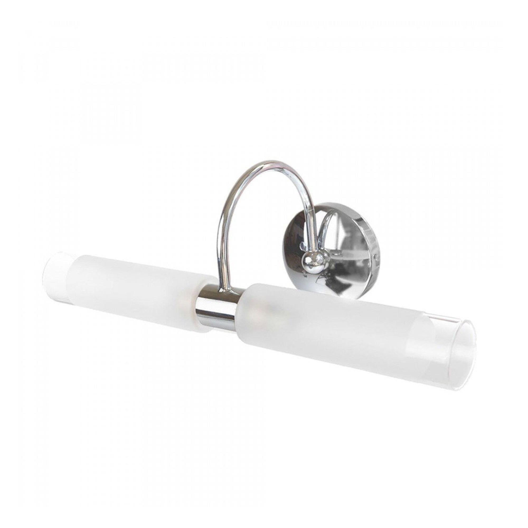 EGLO  Granada  2-Light  Mirror  Light  -  Chrome  with  White  &  Clear  Satin  Glass